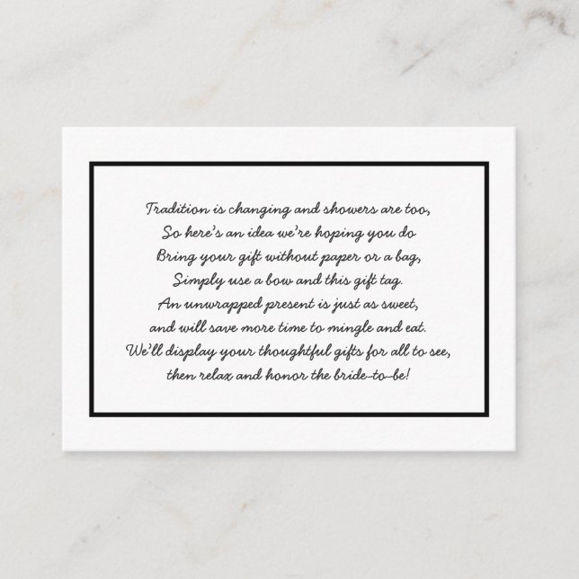 Inserção + tag de chá preto simples (Frente)