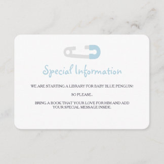 Inserções de Informações do Pinguim Azul Bebê