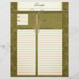 Inserções de Receitas Verde Azul Clássico