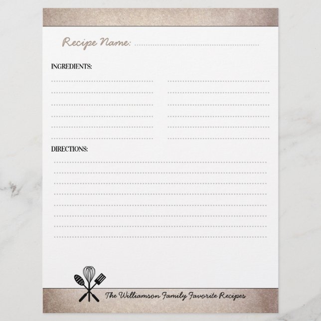 Inserir Binder de Receita de Livro de Cookbook da  (Frente)