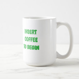 Inserir café para Começar caneca de café