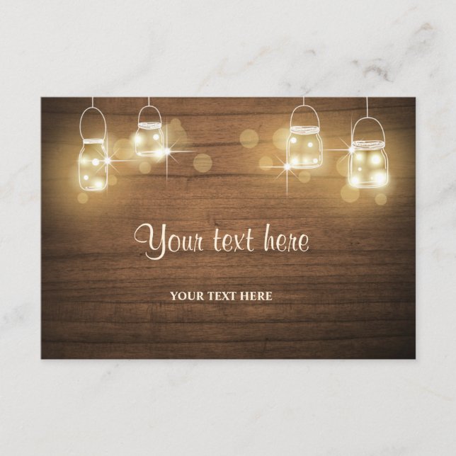 Inserir cartão Torres de Madeira Rústicos Luz Chá  (Frente)