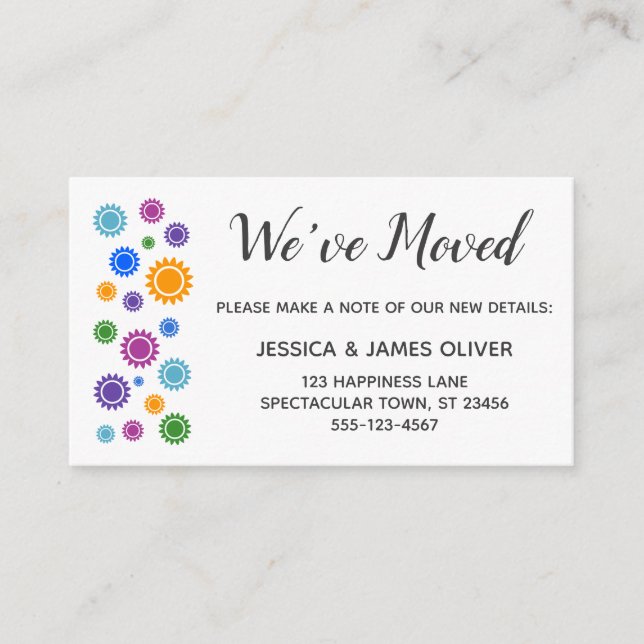 Inserir Cartões com Sunshines Coloridos (Frente)