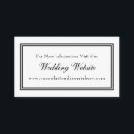 Inserir Cartões do Site de Casamento Branco Preto<br><div class="desc">Esta simples placa pode ser personalizada de muitas maneiras. Os campos de modelo são configurados para que você possa adicionar sua própria mensagem pessoal sobre o propósito do cartão e o URL/endereço do seu site de casamento. Fontes e suas cores, assim como a cor do plano de fundo, podem ser...</div>