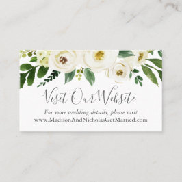 Inserir Cartões no Site de Casamento Verde da Flor