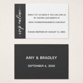 Inserir Cinzas Escuras e Brancos Online no RSVP de