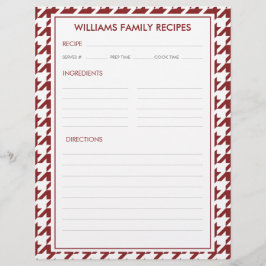 Inserir Nome da Família Houndstooth na Receita 