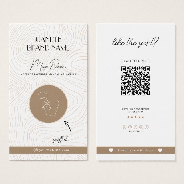 Inserir Placa de cheiro de velas, Amostras de vela (Frente & Verso)