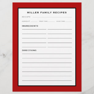 Inserir Receita de Nome da Família   Preto Vermelh