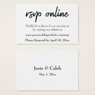 Inserir Script Preto, Branco, RSVP Online de Casam