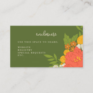 Inserto de Convite de Chá de Noiva com Buquê Flora
