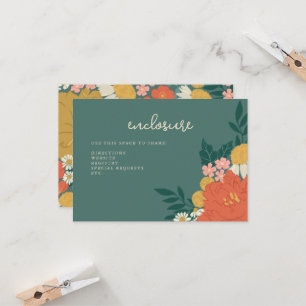 Inserto de Convite de Chá de Noiva com Buquê Flora