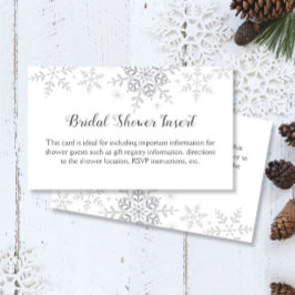 Inserto de Convite de Chá de Noiva de Inverno com