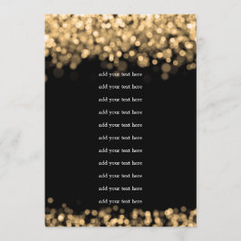 Inserto de Programa de Casamento Luzes Douradas