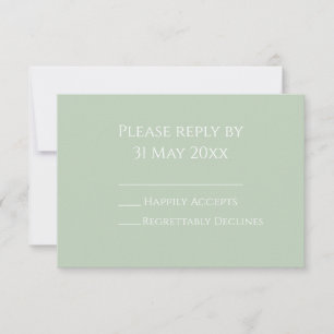 Inserto de resposta minimalista verde suave