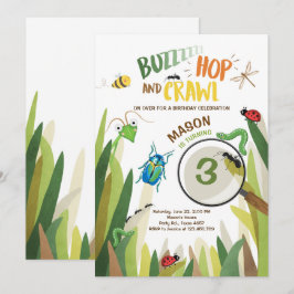 Inseto Aniversário Convite Insetos Insetos Escutas