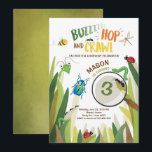 Inseto Aniversário Convite Insetos Insetos Escutas<br><div class="desc">Europeia: Um jeito perfeito de convidar seus convidados para a festa de aniversário do seu filho! Insetos/tema de insetos.</div>