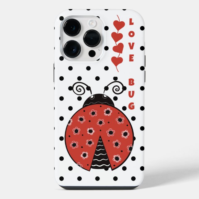 Inseto de amor Ladybug Tough Capa de telefone (Verso)