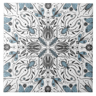 Insetos, preto e azul