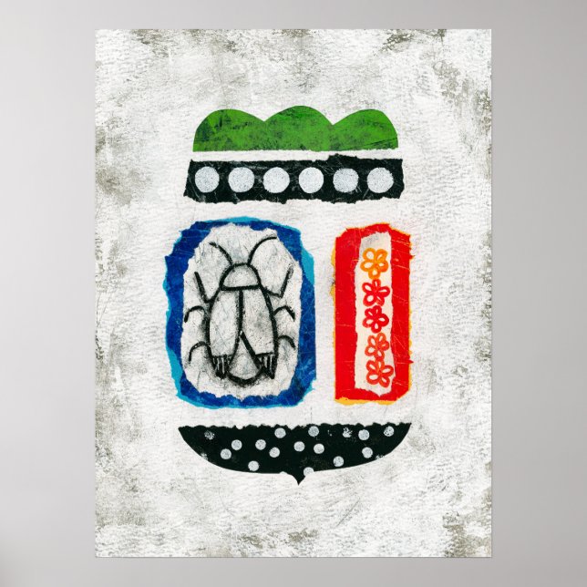 Insetos São Arte Poster Bonita - Arte Abstrato (Frente)