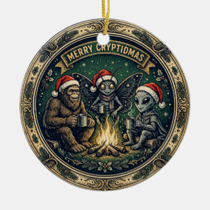 Insígnia Alegre Criptidmas Enfeite de Natal