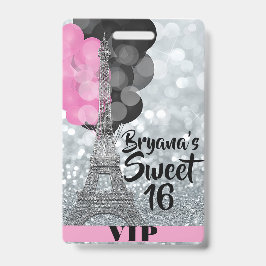 Insígnia de Crachá VIP de Balões da Torre Eiffel P