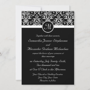 Insígnias grandes pretas que Wedding convites
