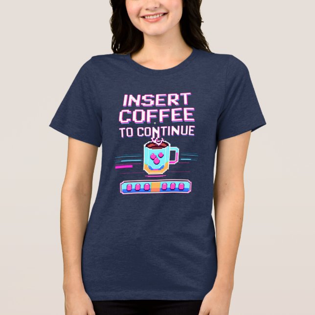 Insira café para continuar o pixel do café do joga (Frente)