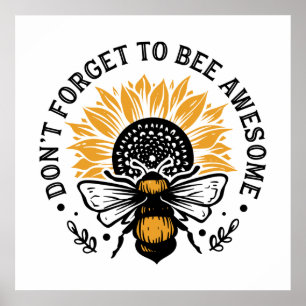 inspiração abelha amante Poster de arte