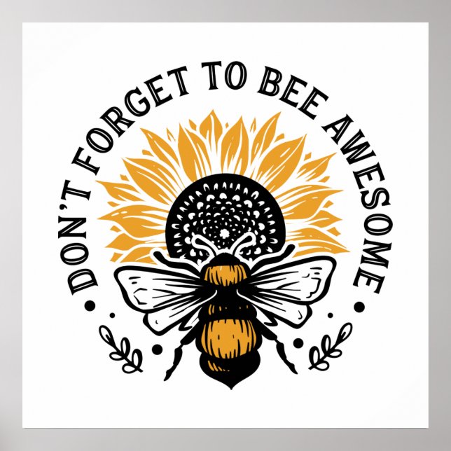 inspiração abelha amante Poster de arte (Frente)