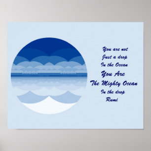Inspiração de Art. Oceano Mandala do poster das
