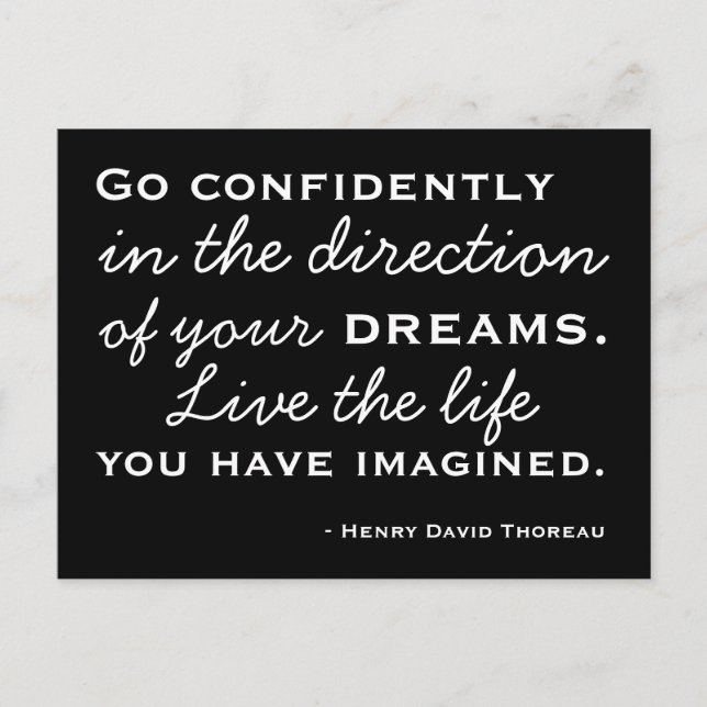 Inspiração de felicidade - Cartão postal motivacio (Frente)