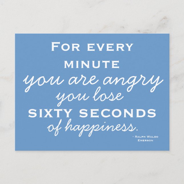 Inspiração de felicidade - Cartão postal motivacio (Frente)