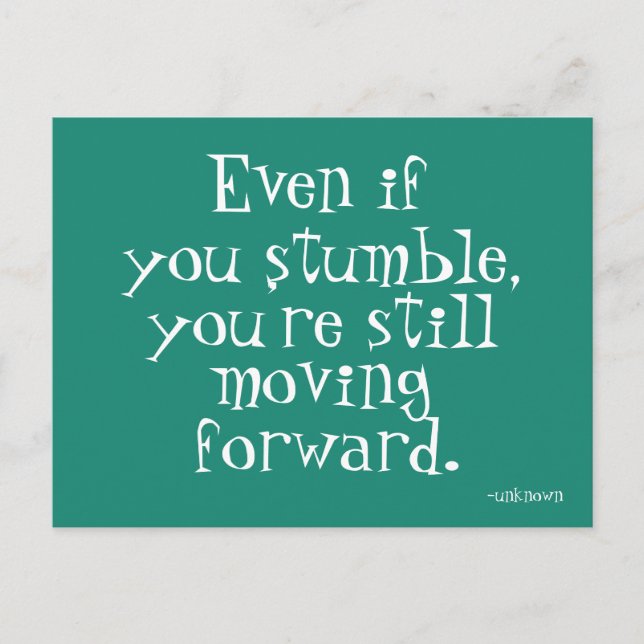 Inspiração de sucesso - Cartão postal motivacional (Frente)