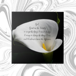 Inspiração Serenity Prayer White Calla Lily