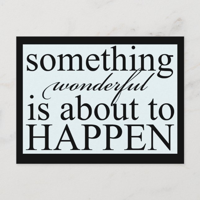 Inspirado algo cartão maravilhoso (Frente)