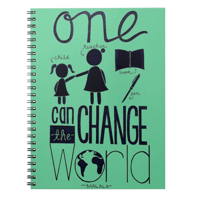 "Inspirado caderno de Malala" (Frente)