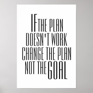Inspirado "mudança poster das citações do plano