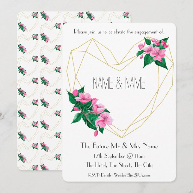 Inspirado no Convite à Festa de noivado de 1930 (Frente/Verso)