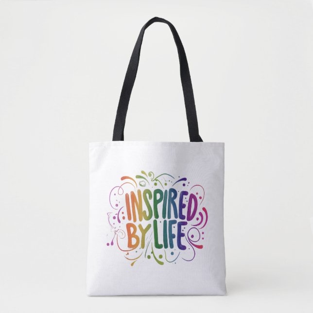 Inspirado pela Vida - Bolsa Tote Ombro (Frente)