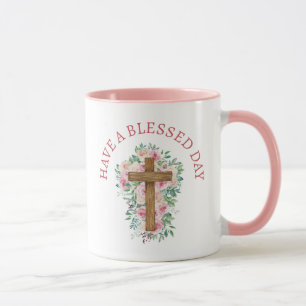 Inspirador! Caneca "Tenha um dia abençoado"
