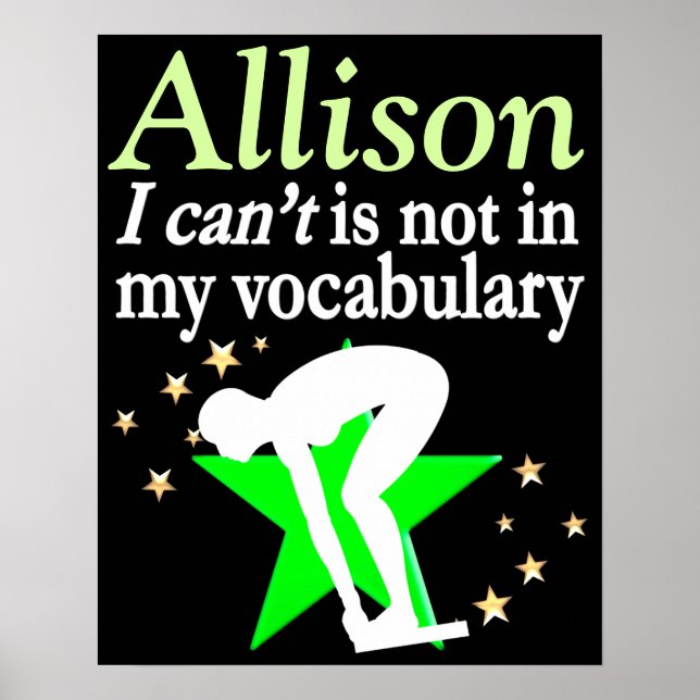 INSPIRANDO POSTER NADOR VERDE PERSONALIZADO (Frente)