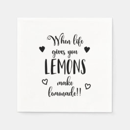 Inspirar quando a vida te dá limões | Guardanapo