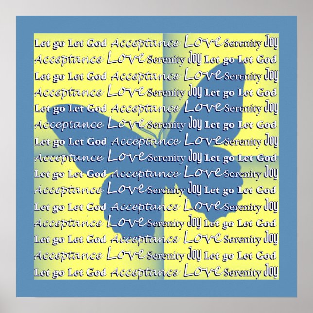 Inspiration Saytions cita Poster de borboleta azul (Frente)