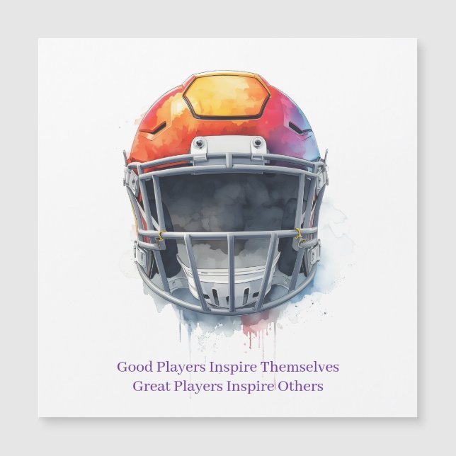 Inspirational Motivational Football Helmet  (Frente)