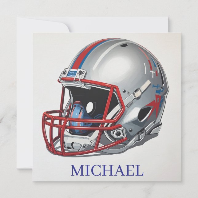 Inspirational Motivational Football Helmet Name (Frente)