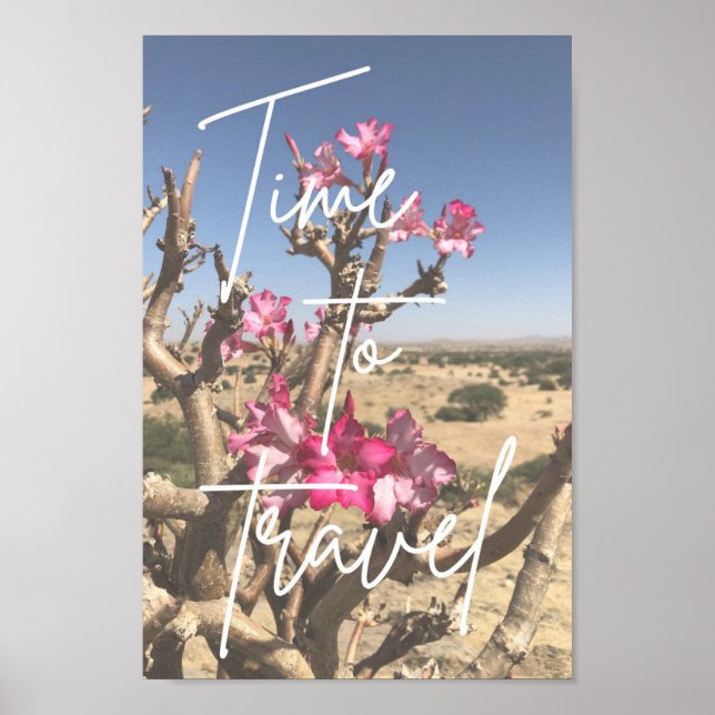 Inspirational Travel Poster - Desert Rose (Frente)