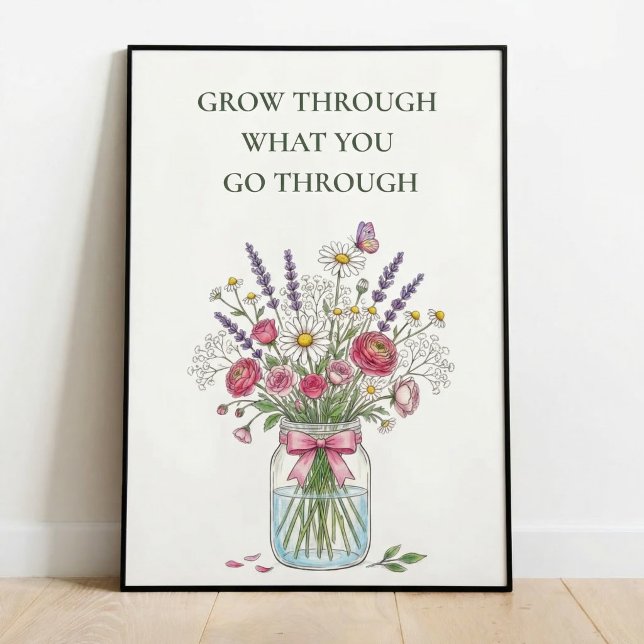 Inspirational Wildflower Mason Jar Poster (Criador carregado)
