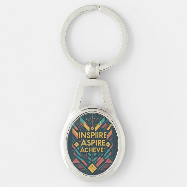 Inspire Aspire Achieve - Oval Chaveiro (Frente)