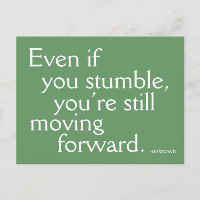 Inspire bem - Cartão postal motivacional - Avançar (Frente)